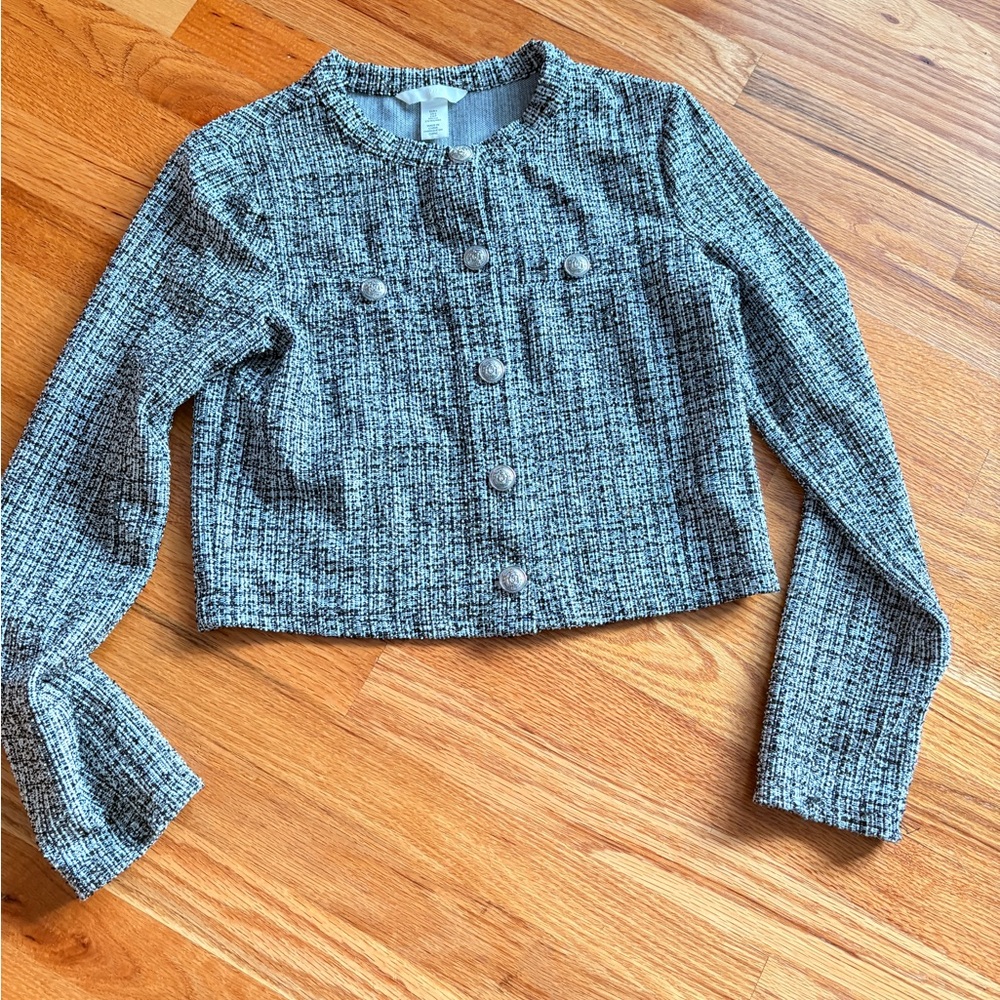 H&M Black and White Tweed Jacket